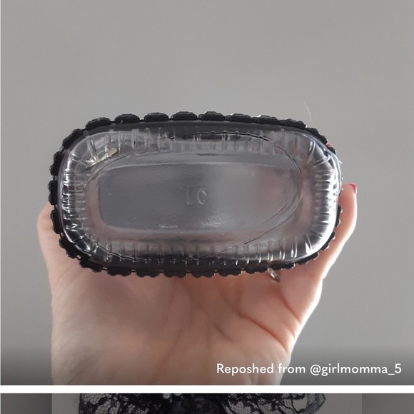 Grocery Outlet Halloween smokey Glass Bottle-sparkly Goth inspired, crow design - Picture 3 of 5